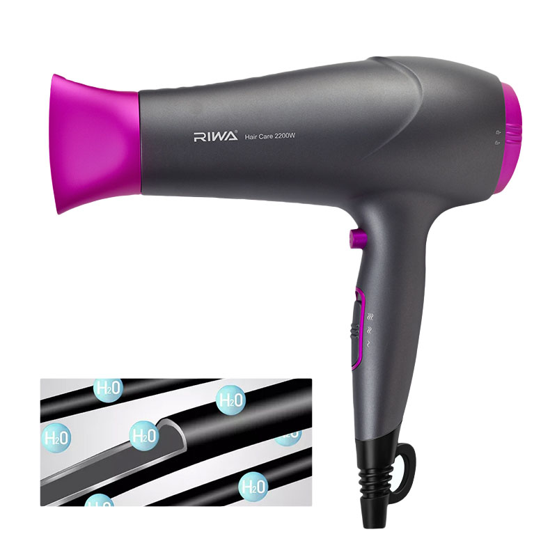 

RIWA RC-7166 2200W Household Hair Dryer Air Temperature Adjustment Fast Drying Anion Hair Blower Professional Dryer