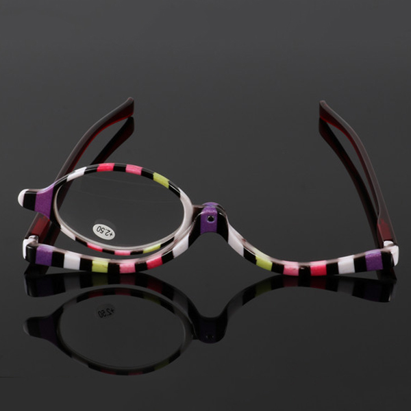  Colorful Magnifying Makeup Glasses Eye Spectacles Reading Glasses Flip Down Lens Folding for Women Cosmetic Make Up