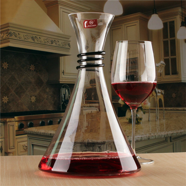 

NUOLAWEIER 1500ml Lead Free Crystal Glass Red Wine Decanter Carafe Aerator Pourer