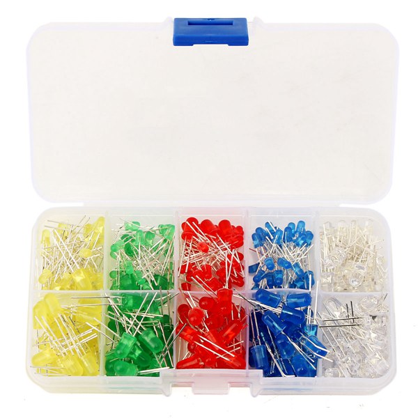 300Pcs 3mm 5mm LED Diode 10 Values Assortment Kit For Arduino
