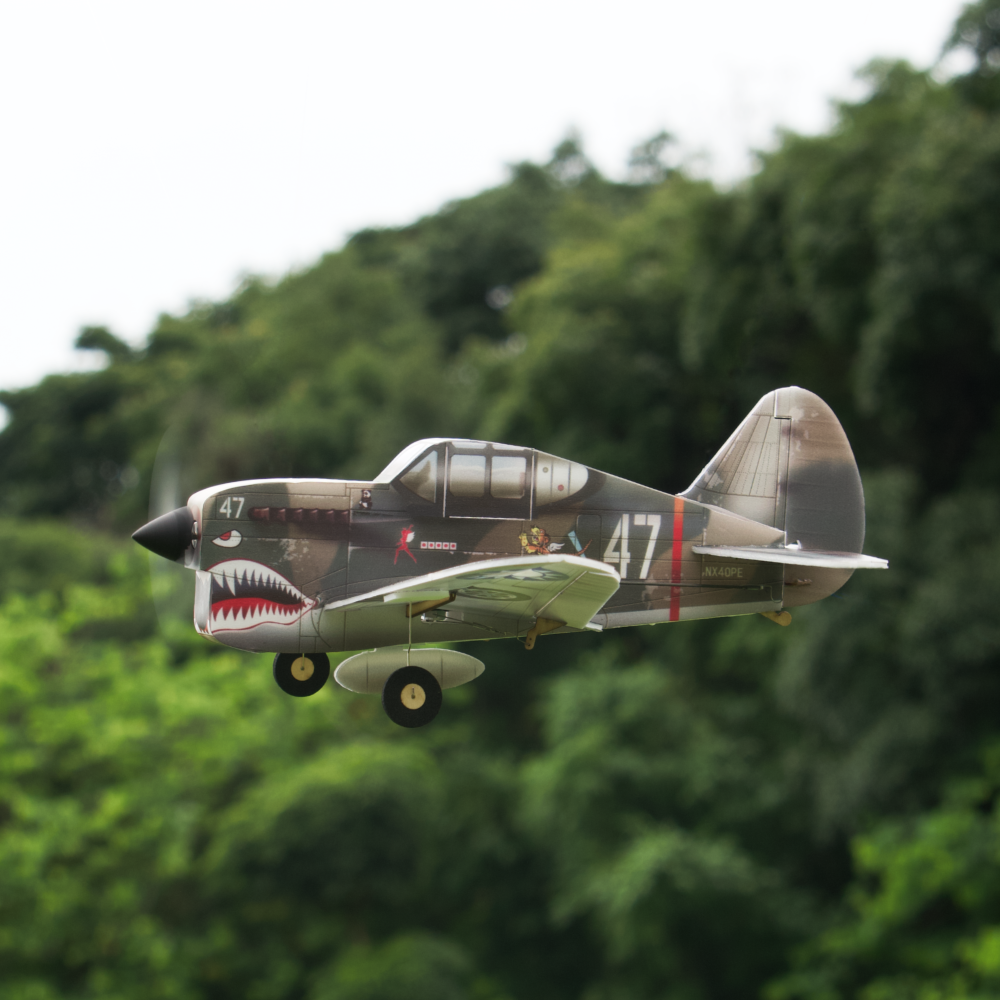 Minimumrc P40 Flying Tigers Fighter Q-series 320mm Wingspan KT Foam Micro RC Aircraft Airplane Fixed Wing KIT With Motor