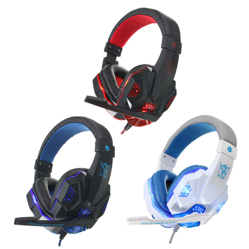 USB 3.5mm LED Surround Stereo Gaming Headset Headbrand Headphone With Mic 10
