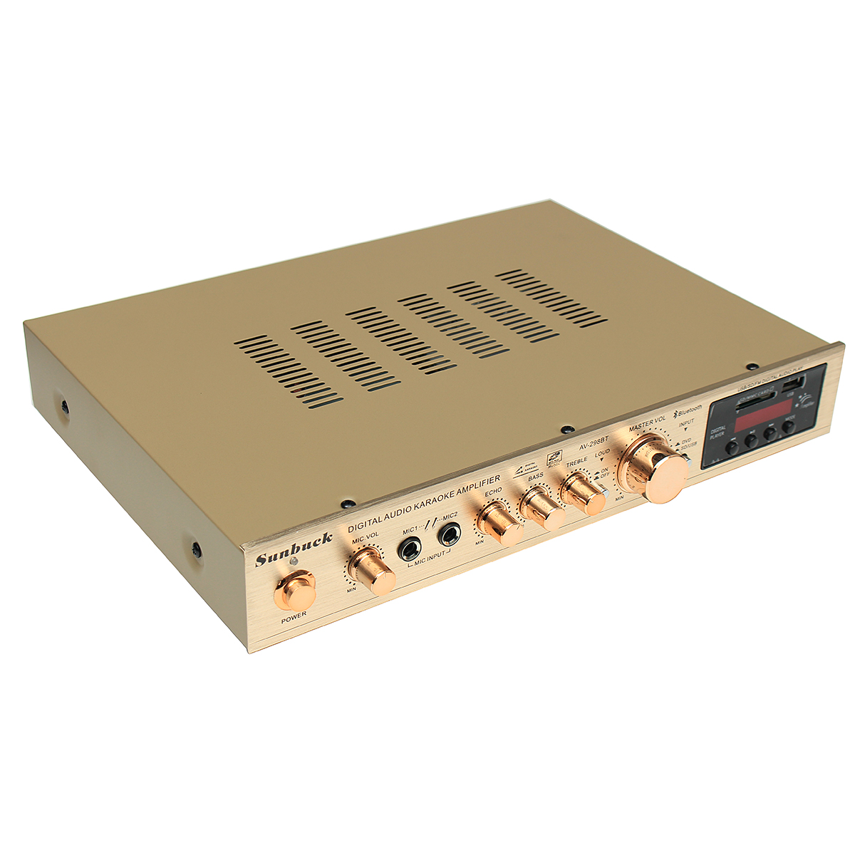 Sunbuck AV-298BT bluetooth 5 Channel FM 1200W 220V Amplifier with Remote Control Support SD MMC USB