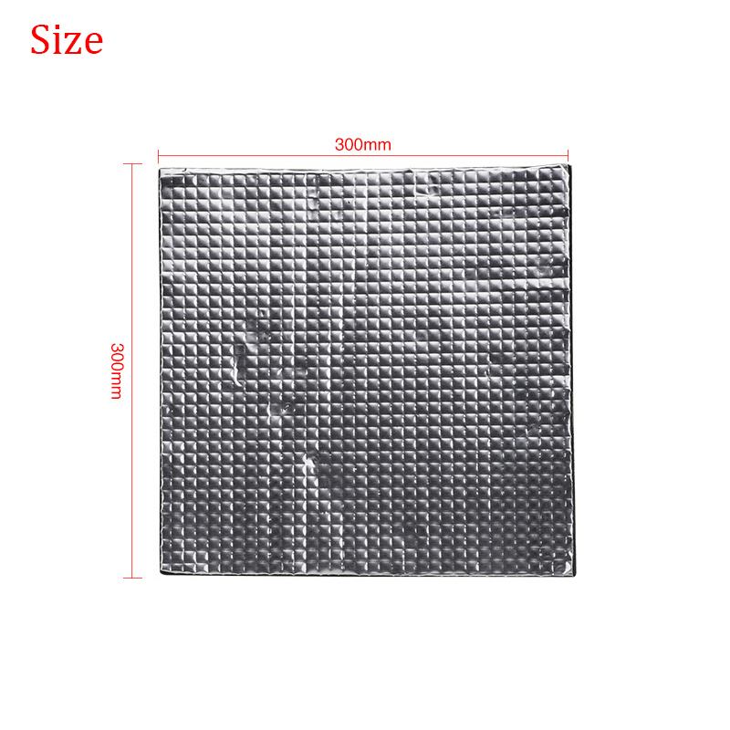 220V 750W 300*300mm Silicone Heated Bed Heating Pad + Foil Self-adhesive Heat Insulation Cotton DIY Part for 3D Printer Hot Bed 8