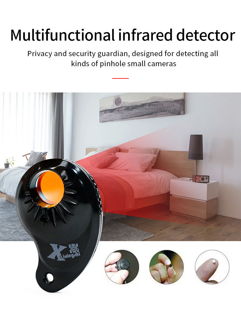 Small X Signal Wireless Detector Infrared Scanning Vibration Alarm Anti-candid Anti-monitoring Detector