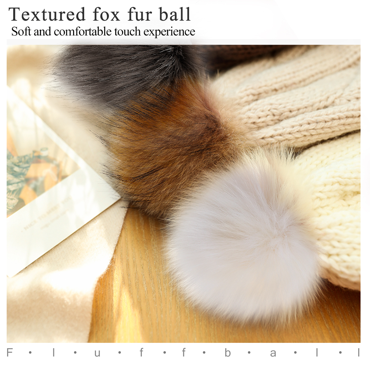10Pcs 12cm DIY Ball Faux Fox Fur Fluff Balls Cool Colors DIY Knitted Hat Accessories