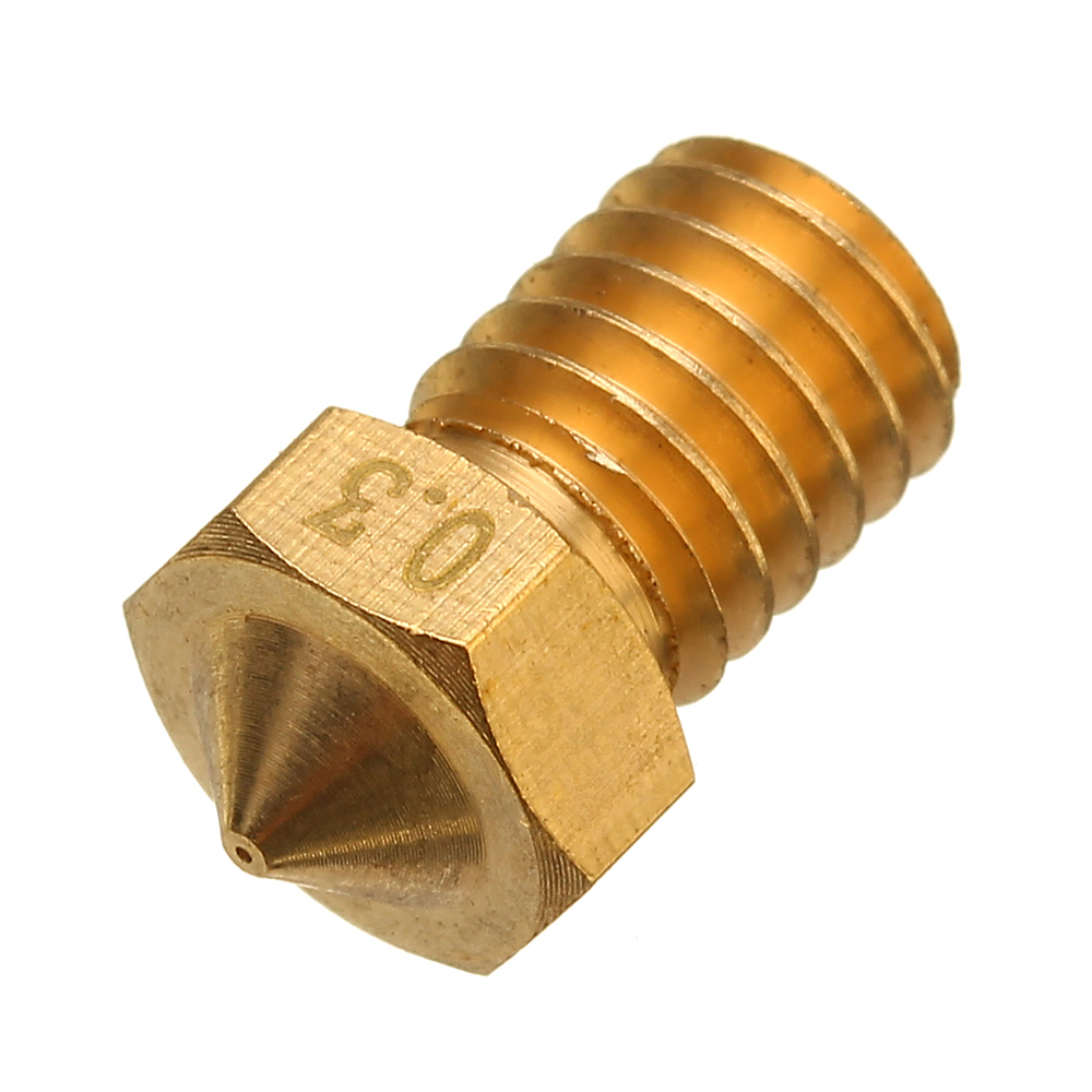TRONXY® V6 0.2/0.3/0.4/0.5/0.6/0.8mm M6 Thread Brass Extruder Nozzle For 3D Printer Parts 16