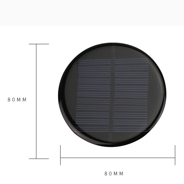 Φ80MM 6V 2W Round Style Polycrystalline Solar Panel Epoxy Board 8