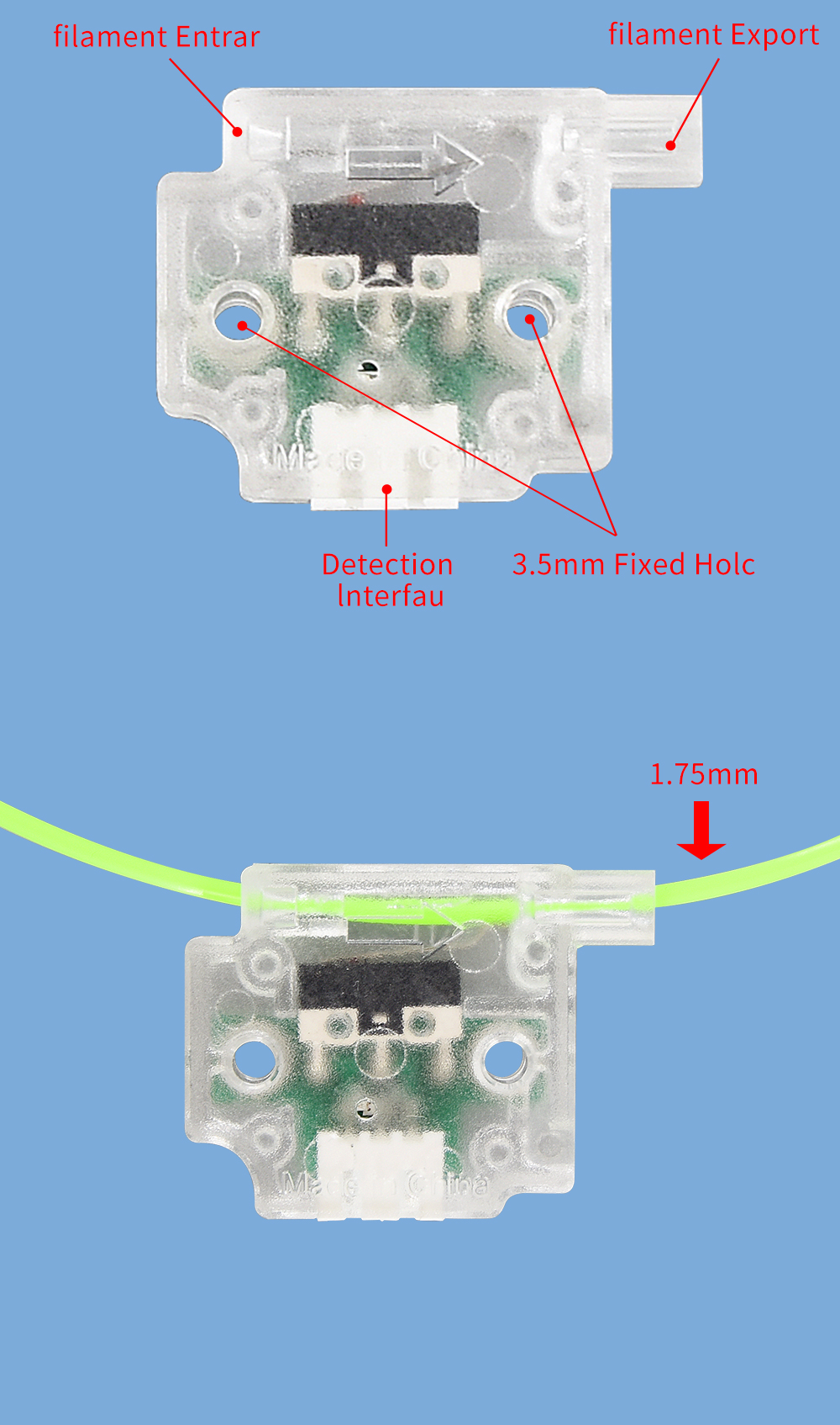 TWO TREES® Filament Break Detection Module With 1M Cable Run-out Sensor Material Runout Detector For Ender 3 CR10 3D Printer