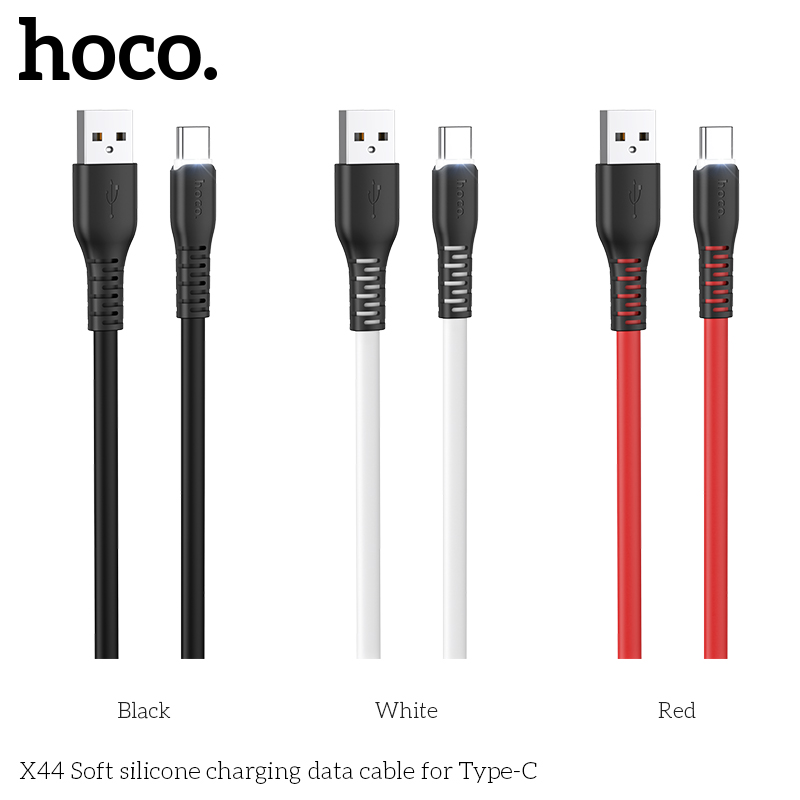 Hoco X44 2.4A Type C Light Indicated Fast Charging Data Cable For Huawei P30 Pro Mate 30 Xiaomi Mi10 Redmi K30 Poco X2 S20 5G