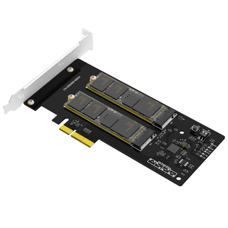 MAIWO KCSSD6Plus Dual Disk RAID Array M.2 SSD Converter Card PCI-E X4 to SATA Expansion Card Adapter Board