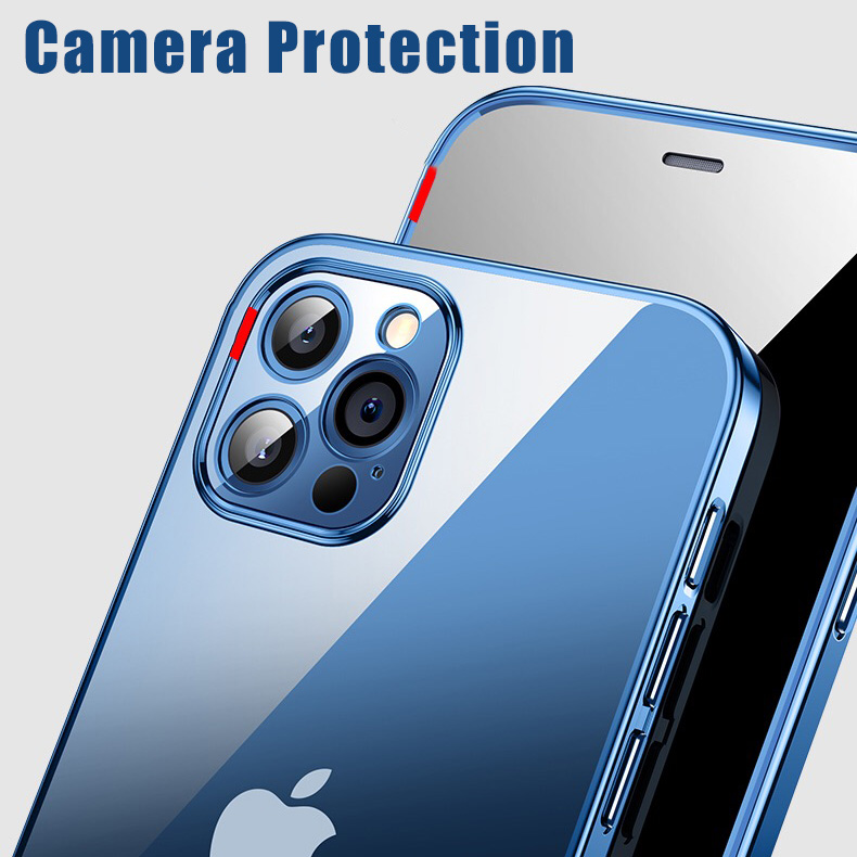Bakeey for iPhone 12 Pro / 12 Mini / 12 / 12 Pro Max Case Plating Ultra-Thin Transparent Non-Yellow Shockproof Soft TPU Protective Case