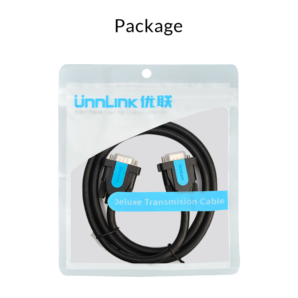 UNNLINK VGA Male to Male Cable Projector HD Adapter Cable 1080P Full HD for Projectors HDTV Displays More VGA Enabled Devices
