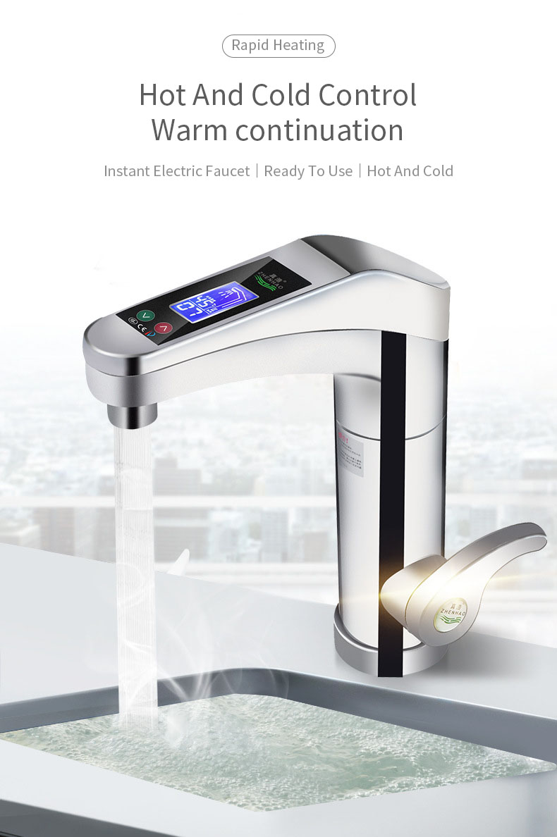 KCASA ZH-SC 500-3500W Rotatable Water Faucet Instant Electric Faucet Hot And Cold Water Heater For Home 13