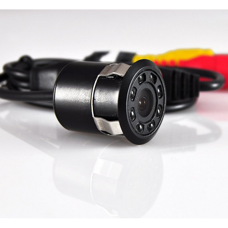 8 LED 18.5mm Drilling HD Car Rear View Camera Reversing Image Night Vision