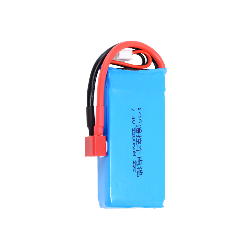 7.4V 2200mAh 25C 2S LiPo Battery T Deans Plug for Mjx 16210 16208 16207 1/16 Rc Car