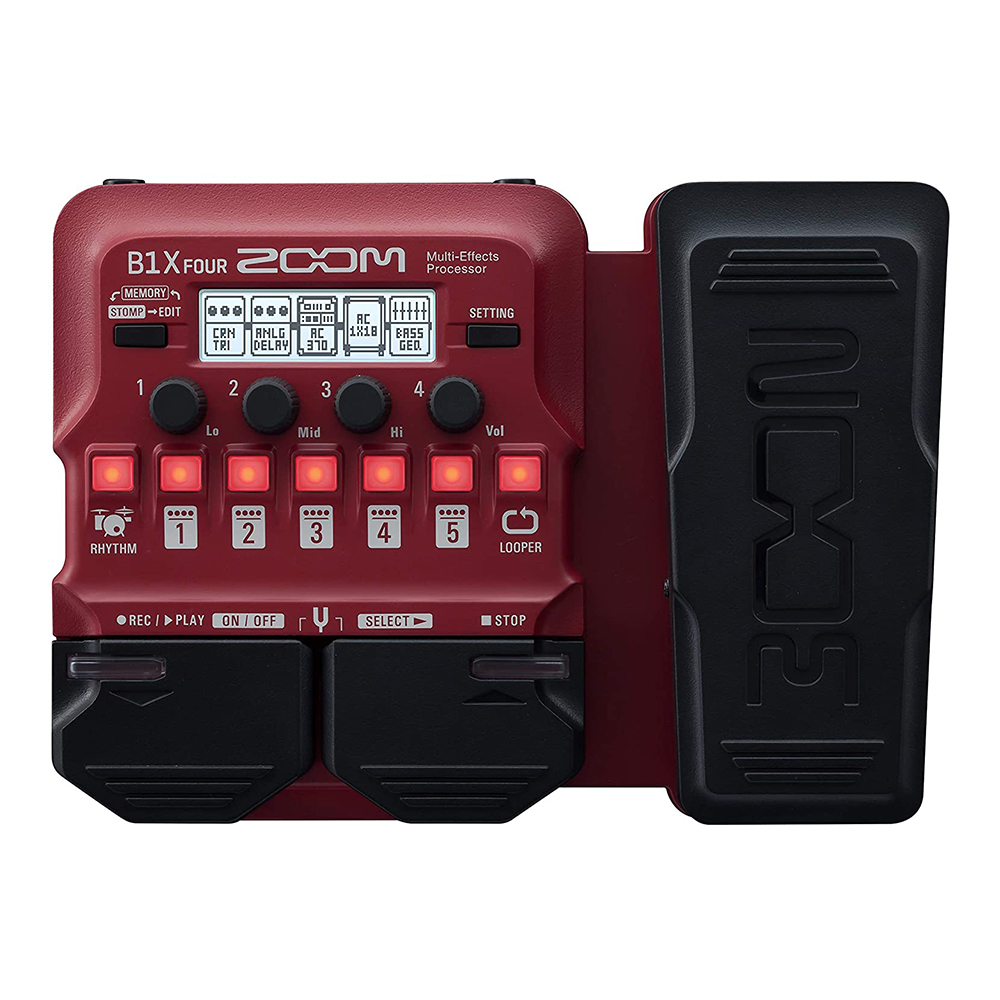 Zoom B1 FOUR/B1X FOUR Bass Guitar Multi-Effects Processor Pedal, With Built-in effects,Amp Modeling, Looper, Rhythm Section, Tuner, Battery Powered - Photo: 4