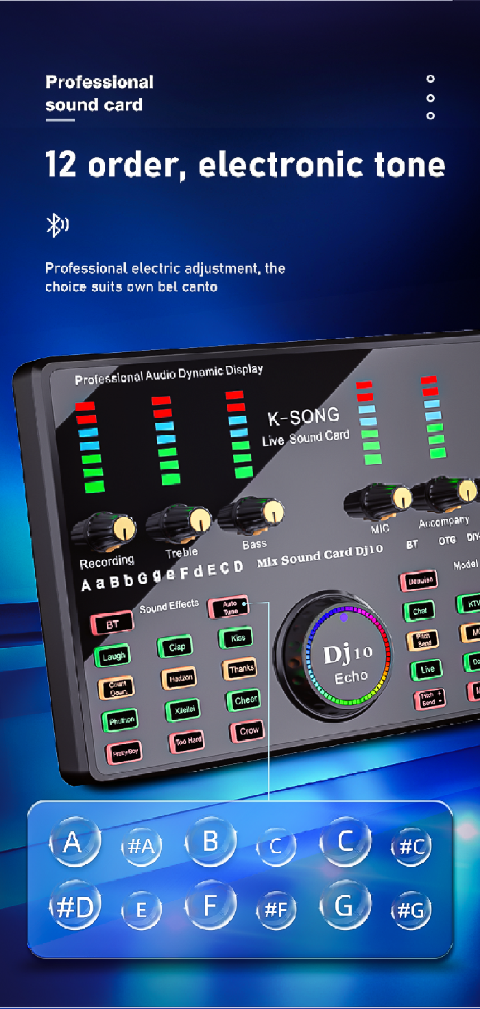 Microphone Sound Recording Microphone Kit With DJ10 Sound Card For Radio Braodcasting Singing Recording KTV Karaoke Mic Kit