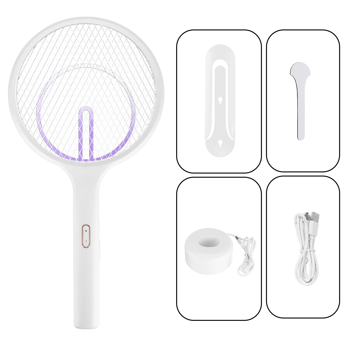 USB Electric Mosquito Killer Fly Insect Swatter Handheld Wall Hanging Bug