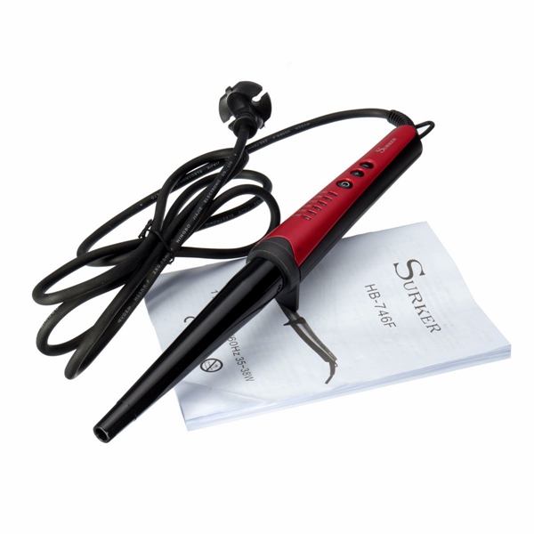 Surker Tapered Ceramic Hair Curling Curler Hot Iron Hairs Salon Wave Professional 
