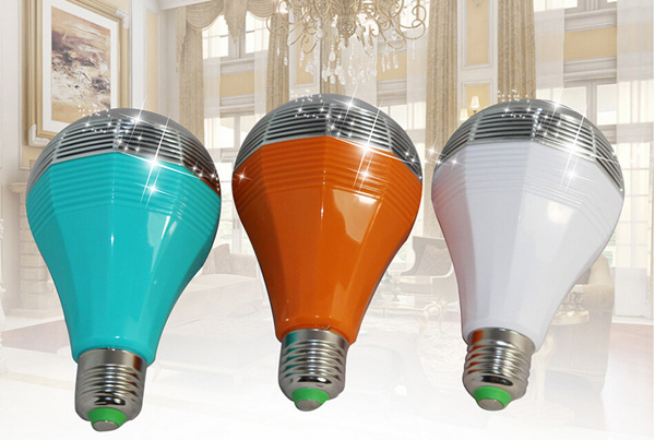 E27/E26 Wifi Control Music Smart Audio Speaker LED Multicolor Bulb Light Lamp AC 90-264V