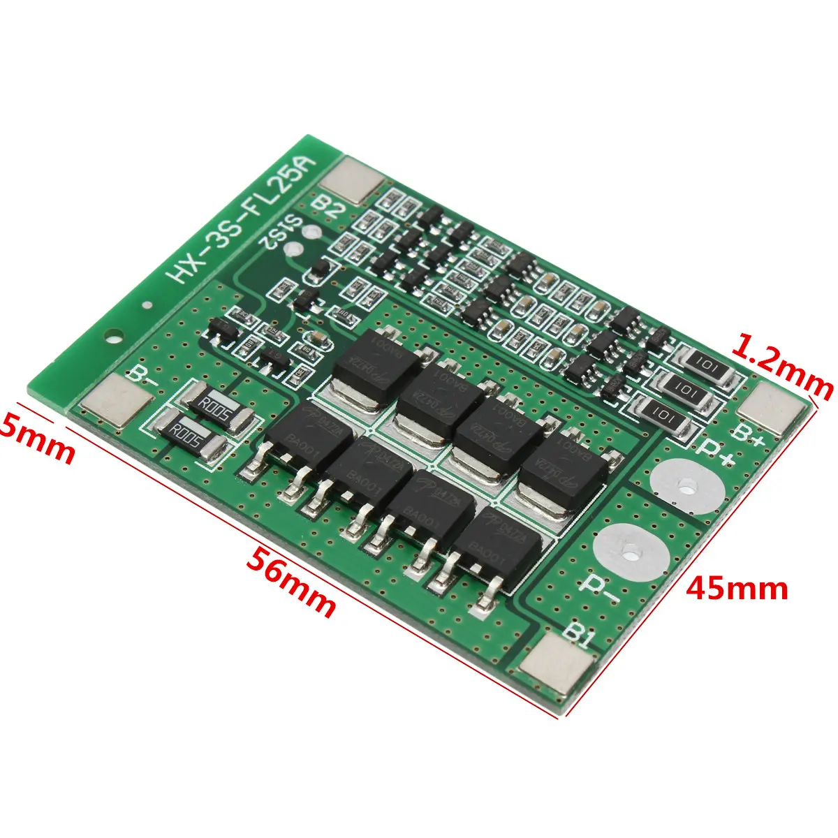 3S 11.1V 25A 18650 Li-ion Lithium Battery BMS Protection PCB Board With Balance Function