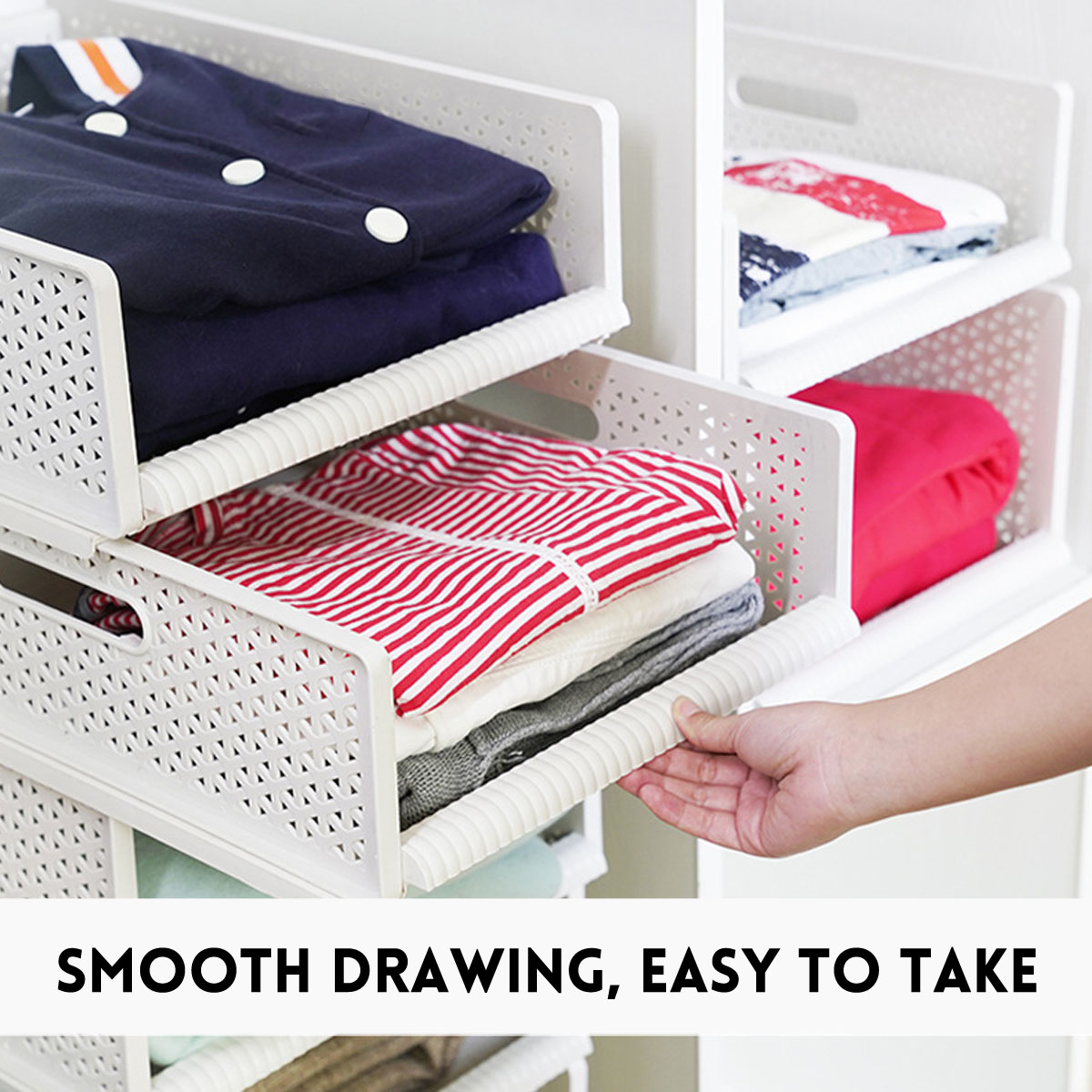 Multifunctional Storage Box Drawer Storage Basket Clothes Organizer Bedroom Wardrobe and Desk Available
