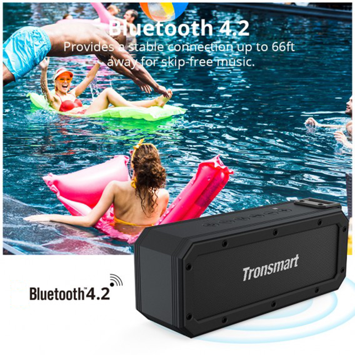 Tronsmart Element Force Wireless Bluetooth 40W Speaker TWS HIFI IPX7 Waterproof Support NFC TF AUX 9