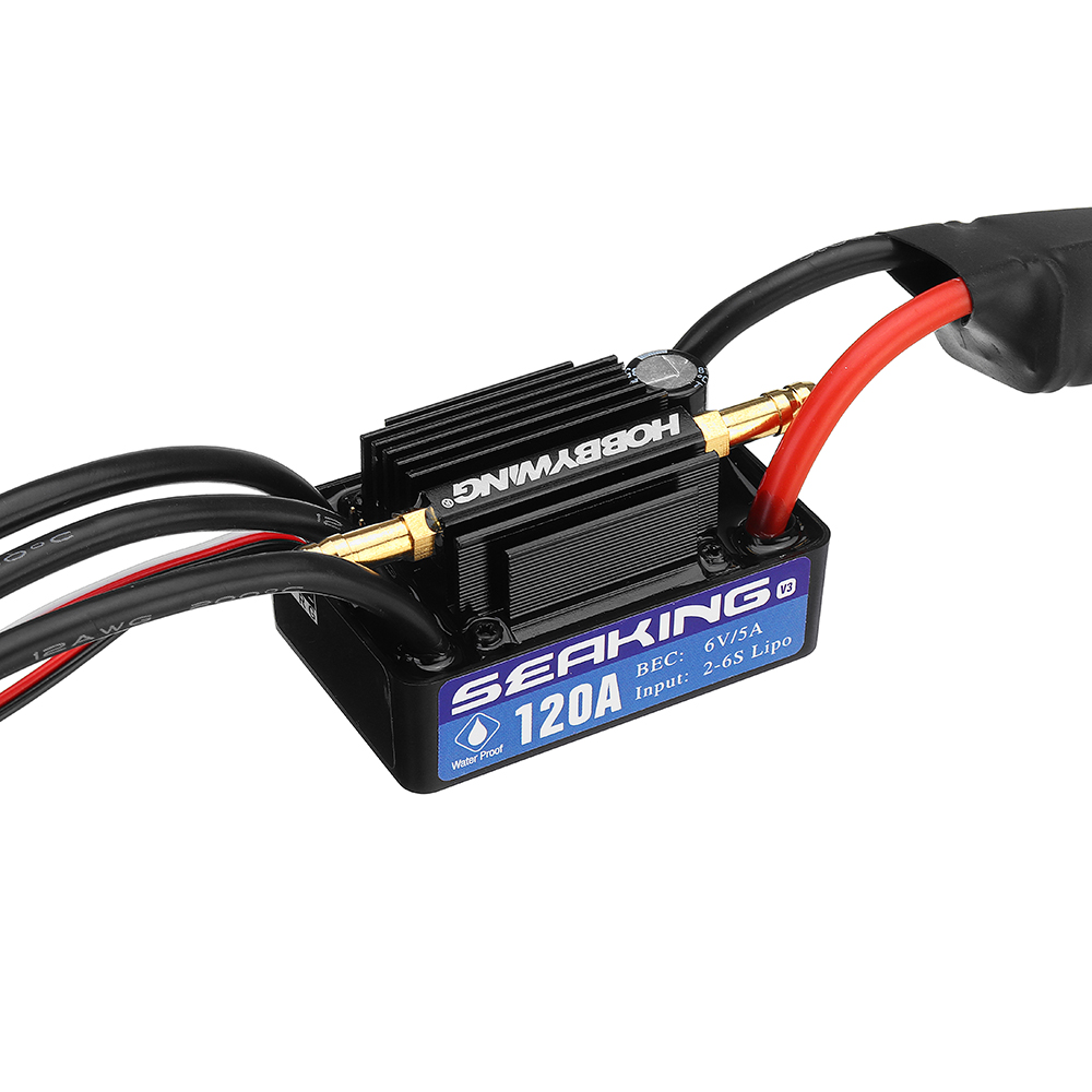 Hobbywing Seaking V3 120A Brushless Waterproof ESC Speed Controller Built-in BEC for Rc Boat Parts - Photo: 3
