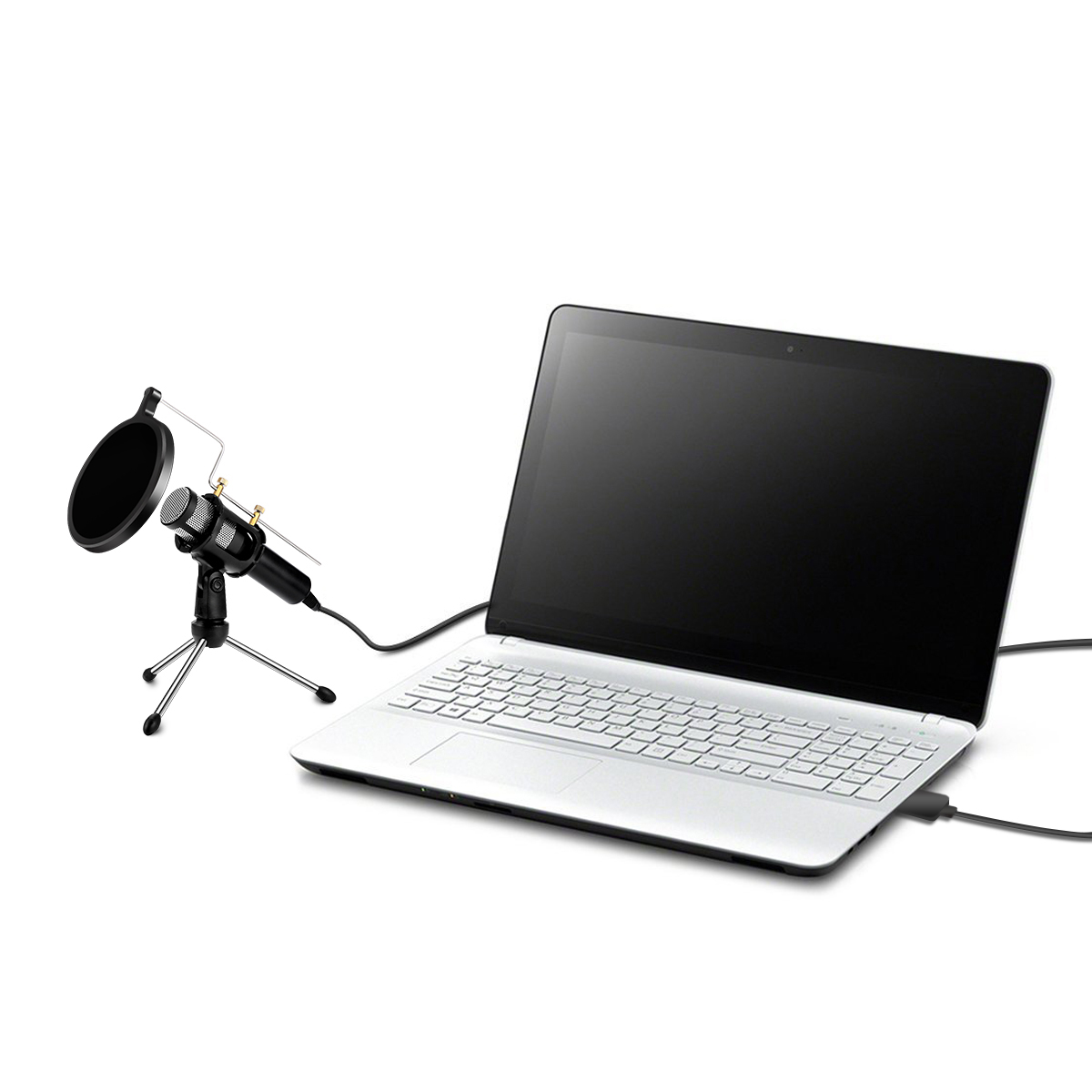 USB Professional Home Studio Condenser Microphone for Live Broadcast Podcast Recording PC Laptop for Windows