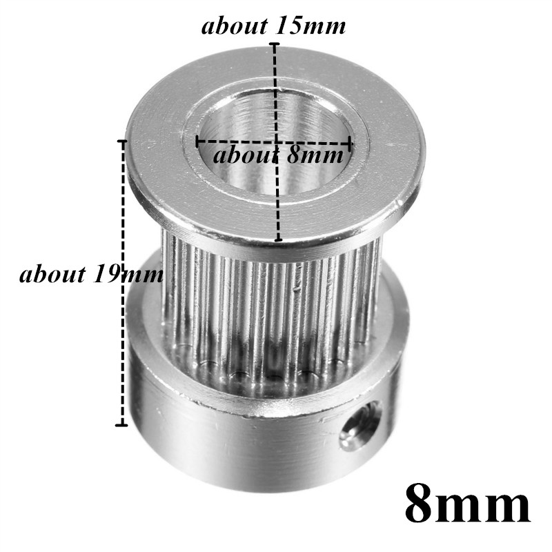 GT2 Timing Pulley 20Teeth Alumium Gear Bore 5MM 6.35MM 8MM For GT2 Belt Width 10mm For 3D Printer 5