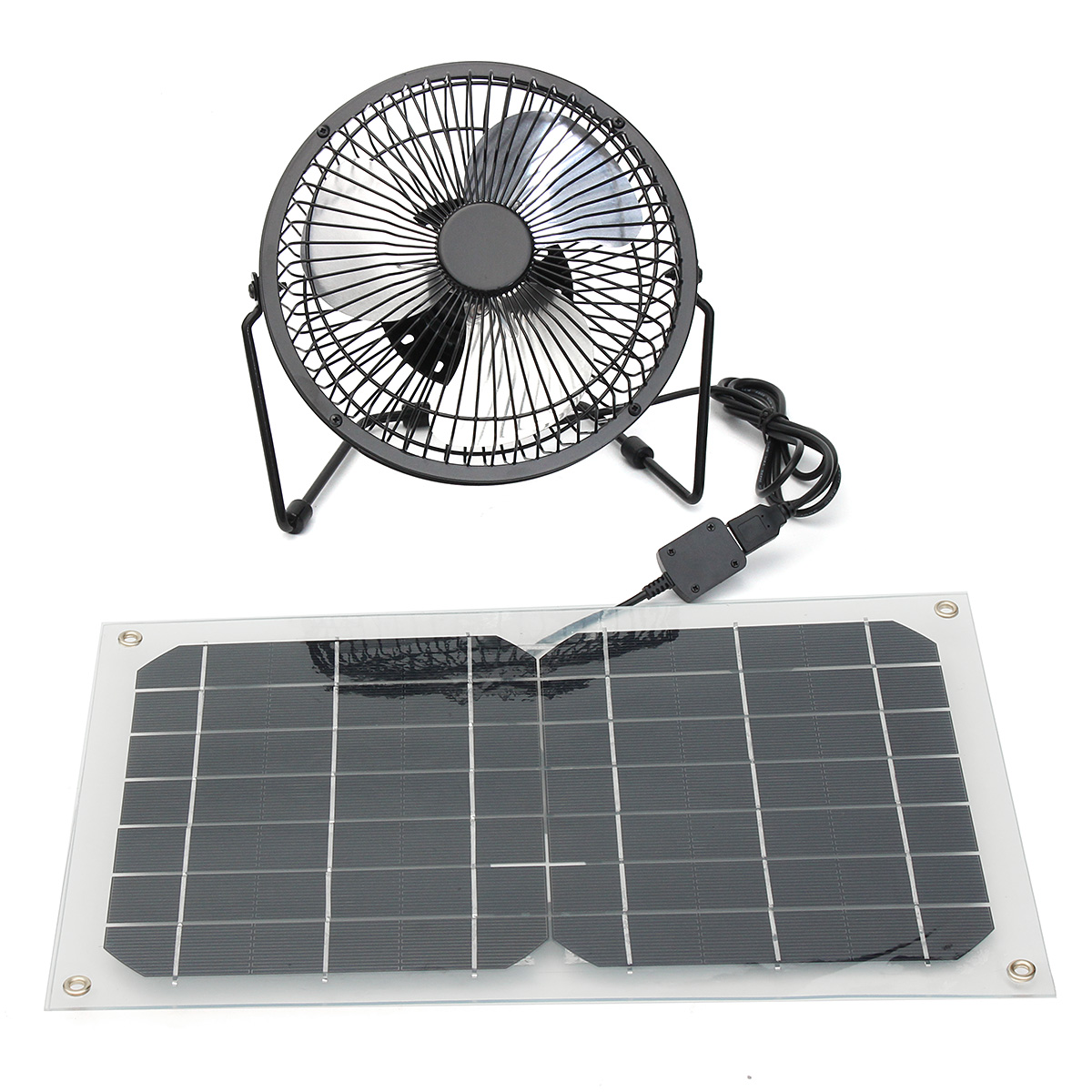 10W USB Solar Panel Powered Mini Fan Waterproof Portable Ventilation Hot Summer Cooling Fan 26
