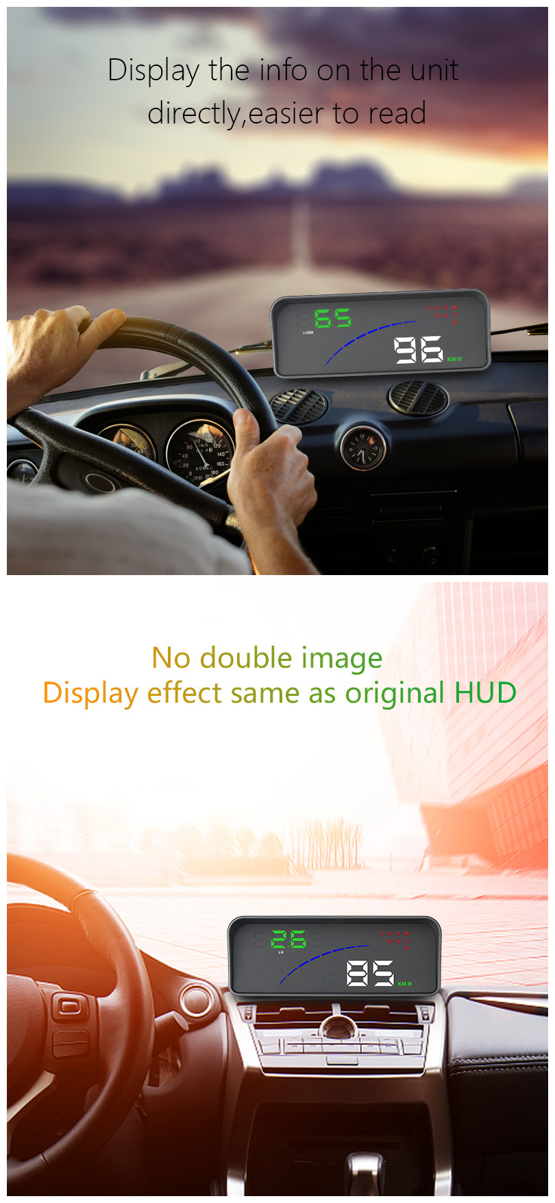 P9 OBD Smart Digital Meter Head Up Display Car Styling HUD Speedometer