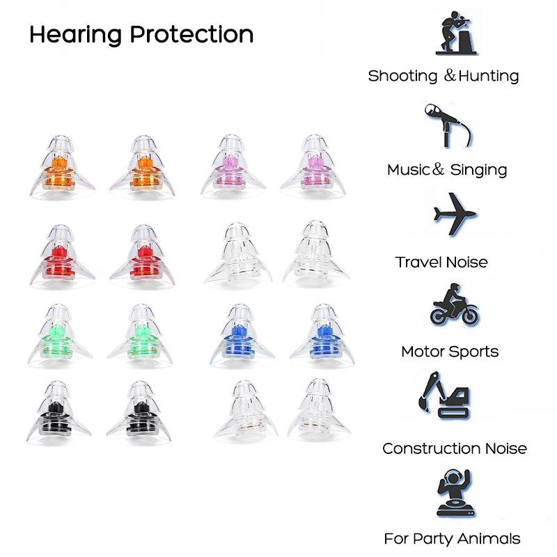 Waterproof Reusable Noise Canceling Ear Plugs for Sleeping Swimming Earplugs Hearing Protection Noise Reduction 