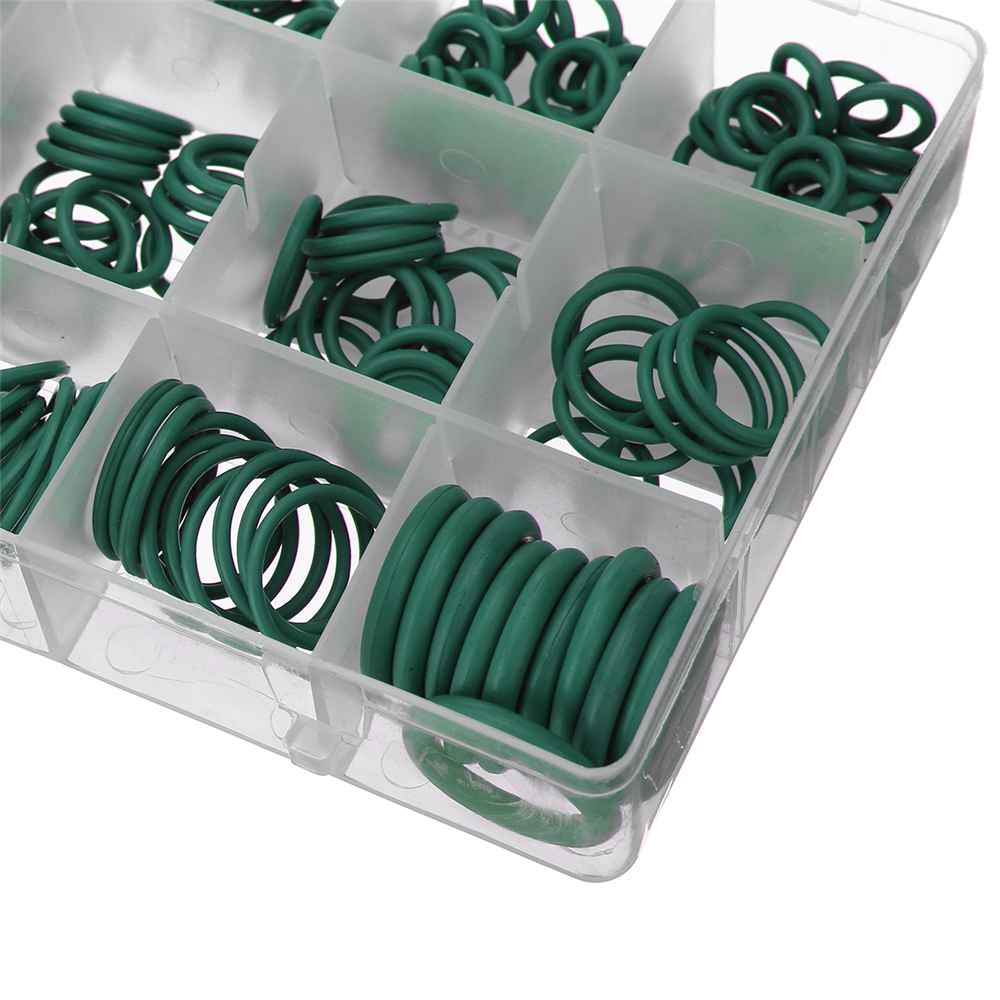 270pcs 18 Sizes O Ring Hydraulic Nitrile Seals Green Rubber O Ring Assortment Kit 16