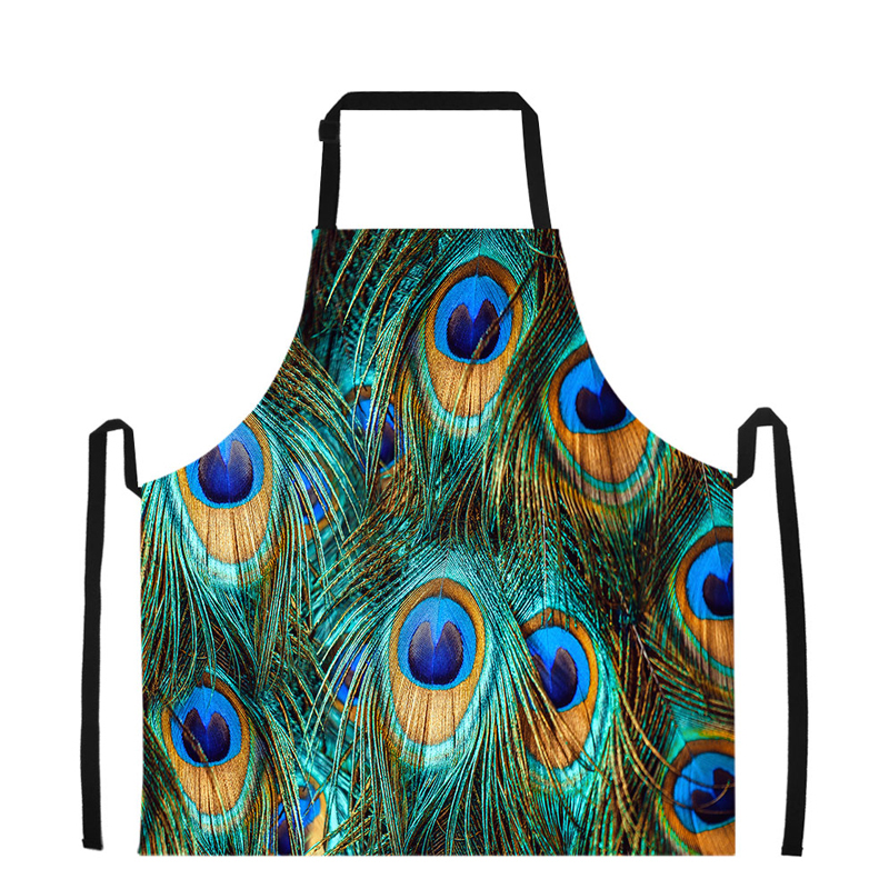 

Honana 3D Peacock Feathers Printing Kitchen Aprons for Woman Funny Men Chef Cooking Apron Kitchen