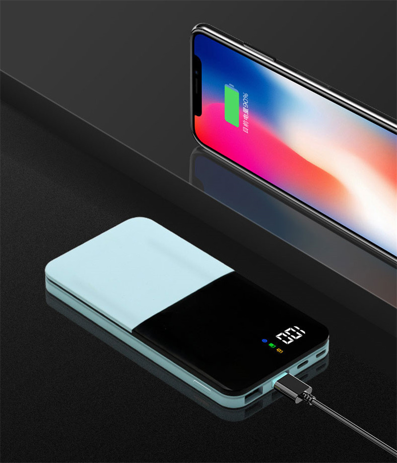 Bakeey DIY 10000mAh Digital Display Fast Charging Dual USB Power Bank Case For iPhone XS 11Pro Huawei P30 Mate 30 Xiaomi Mi10 Redmi K30 Oneplus 7Pro 5G