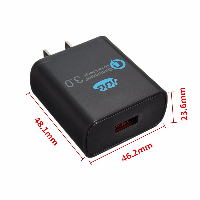 QC3.0 Smart US Plug Fast Quick Charger Adapter for Samsung Galaxy Xiaomi Smartphone