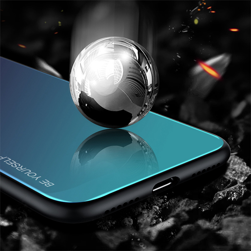 Bakeey Gradient Scratch Resistant Tempered Glass Protective Case For iPhone X/XS/XR/XS Max