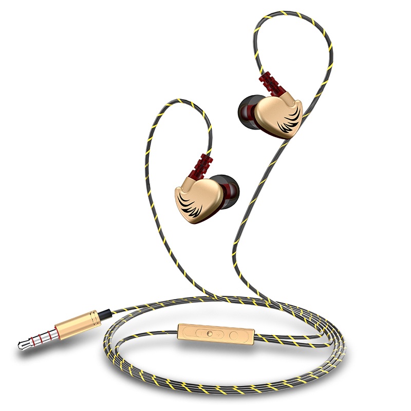 

Fanbiya D3 3,5 мм проводной контроль в ухе спортивный тяжелый бас Наушник висящий Уши наушники с микрофоном