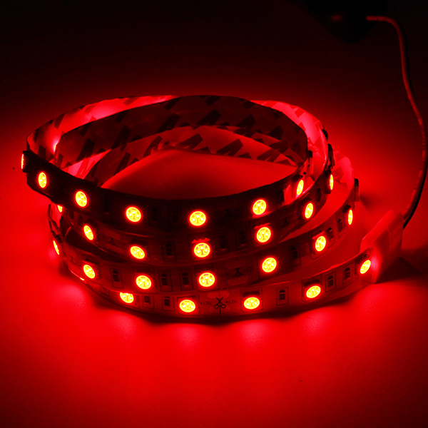 1M Flexible Waterproof 60 LED SMD5050 Strip Light Set with Switch and DC12V Power Adapter 
