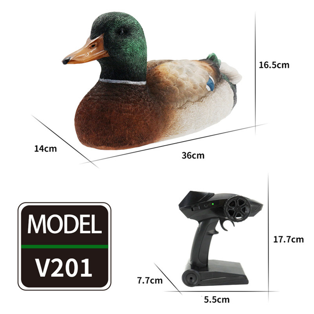 Flytec V201 2.4G 4CH Duck RC Boat Double Motor Hunting Motion Decoy Swimming Pool Floating Toys - Photo: 8