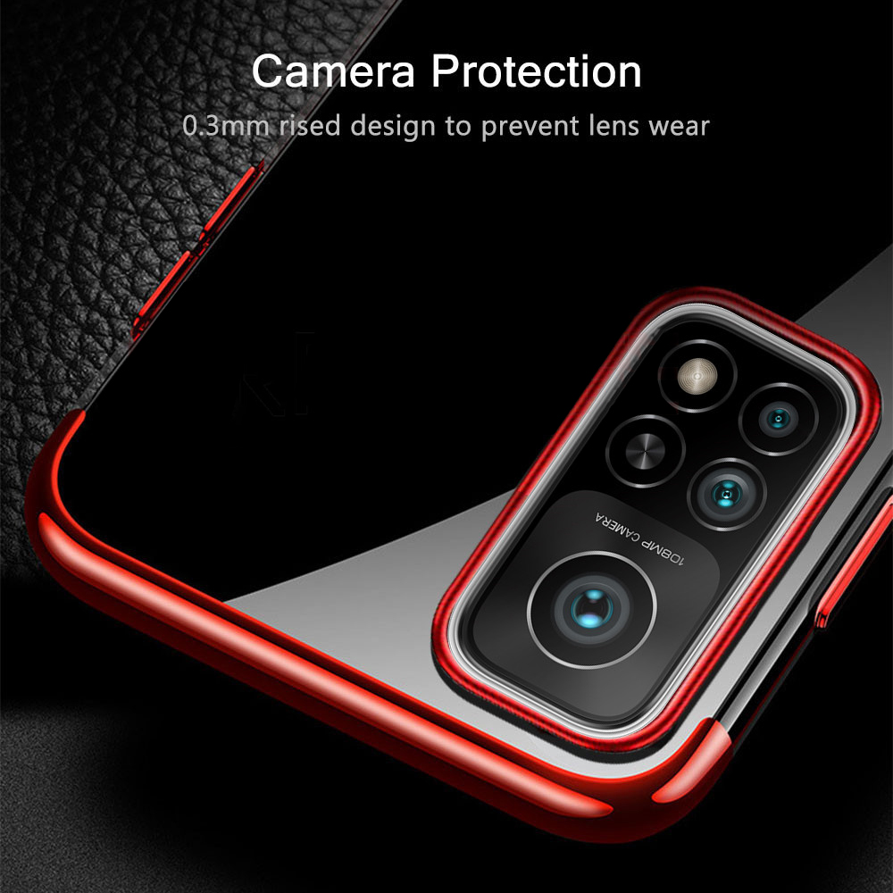 Bakeey for Xiaomi Mi 10T Pro / Mi10T Case Plating Shockproof Non-Yellow Transparent Soft TPU Protective Case Non-Original