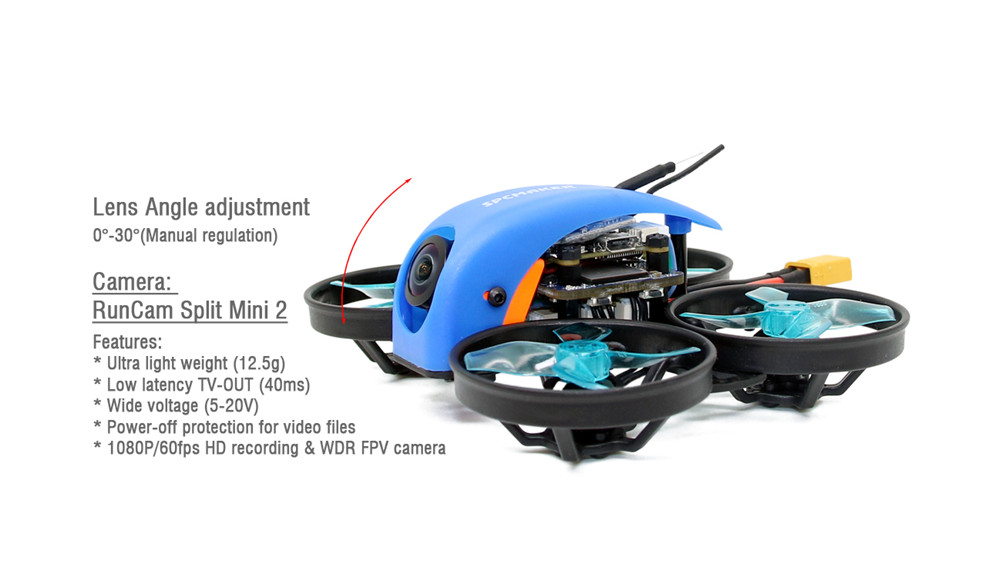 SPC Maker Mini Whale HD 78mm Micro F4 Cinewhoop FPV Racing Drone PNP BNF w/ 25/100mW VTX Runcam Split Mini 2 - Photo: 2