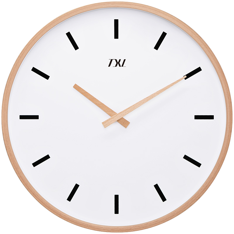 

TXL 14 дюймов Стеклянные деревянные настенные часы Бесшумный Кварцевые настенные настенные часы Гостиная Офисная деревянная р