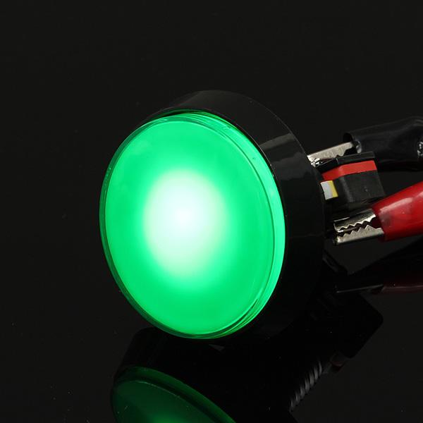 5Pcs Green LED Light 60mm Arcade Video Game Player Push Button Switch 11