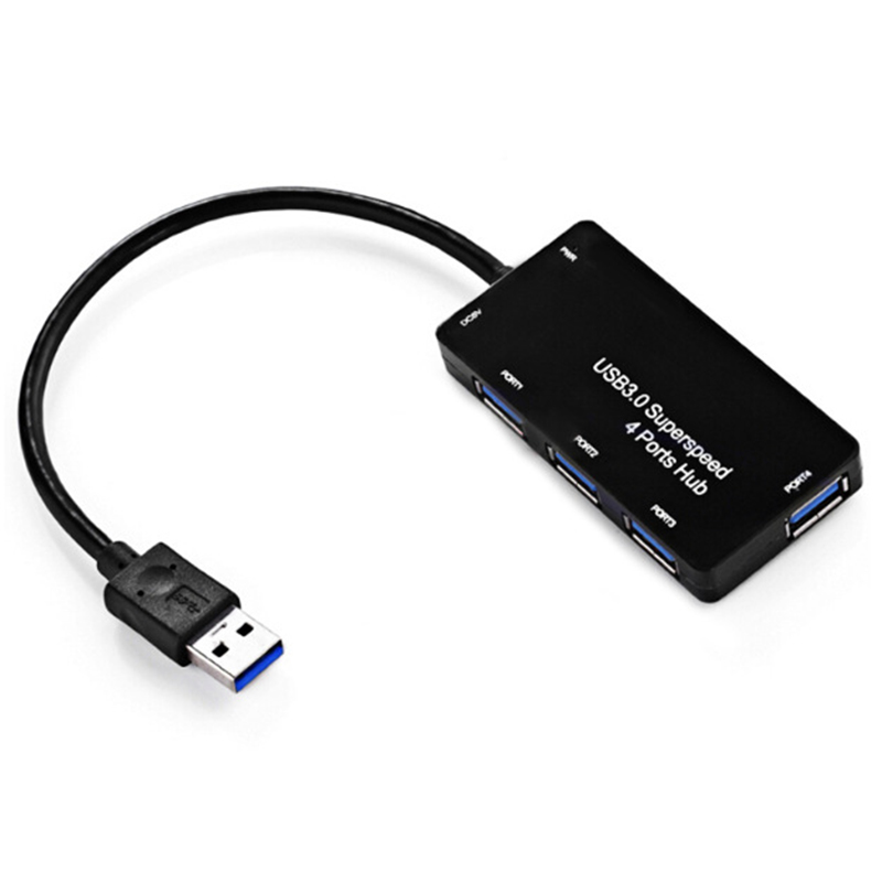 5Gbps Hi-Speed USB 3.0 4-Port Splitter Hub Adapter With DC 5V Port 7