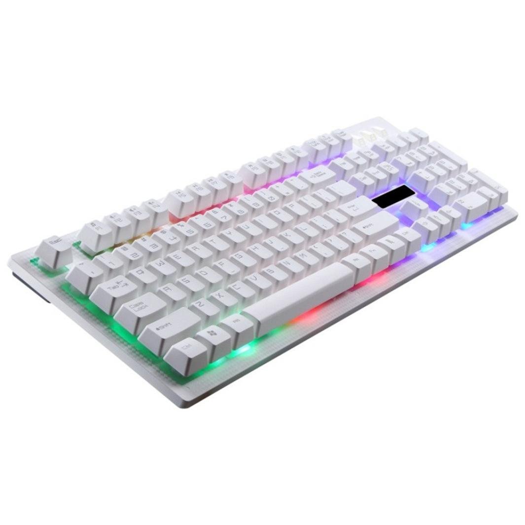 G20 104 Keys Mechanical Hand-feel Colorful Backlit Gaming Keyboard 13