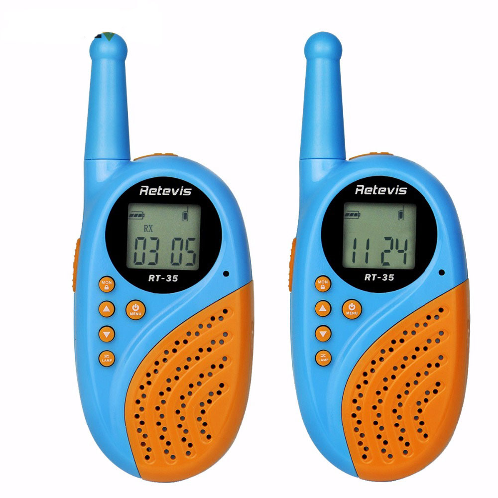 

1Pair Retevis RT-35 Kids Mini Walkie Talkie PMR446 8/22 CH UHF 0.5W Без лицензии Перезаряжаемый USB-заряд VO X Two Way Радио A9120