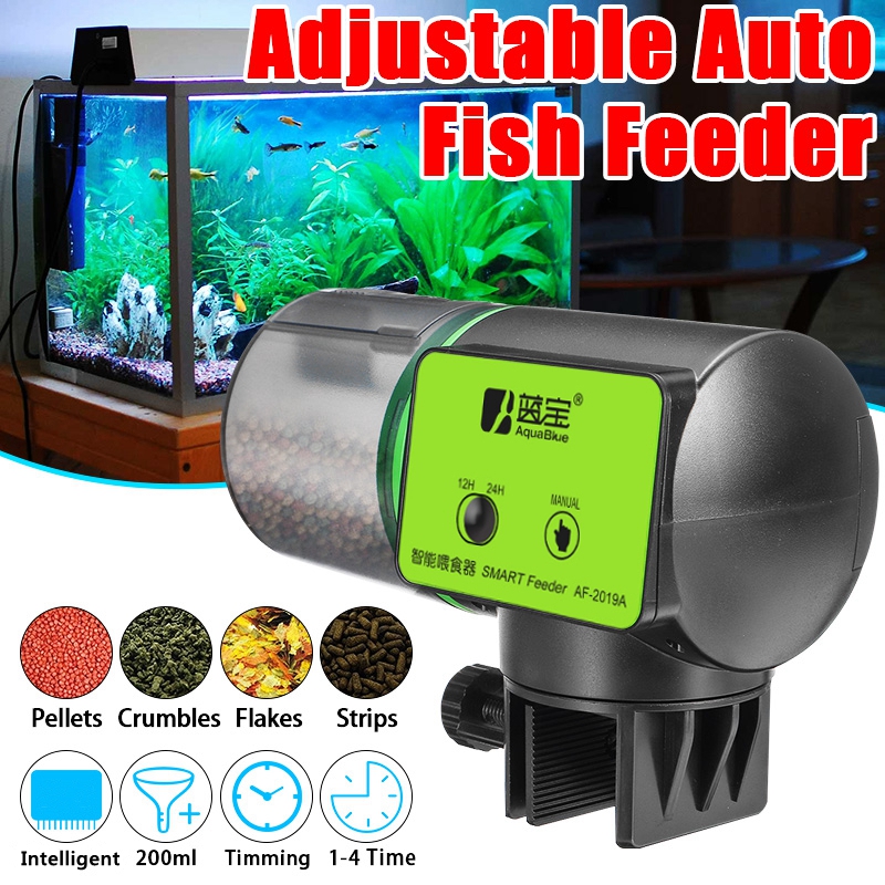 Large-capacity Intelligent Timing Feeder Automatic Fish Feeder Timer Fish Feeder Fish Food Dispenser for Aquarium Fish Tank